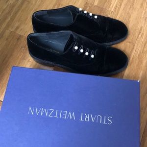 Stuart Weitzman Black Velvet Dress Shoes